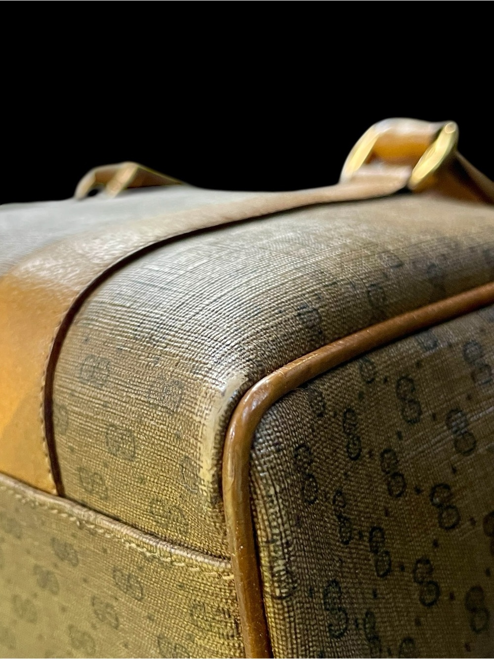 Vintage 1980s Gucci Micro GG Monogram Boston Satchel Bag - Picture 11 of 16